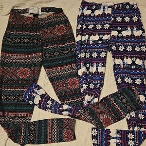 Women's M Holiday Patterned Leggings Bundle